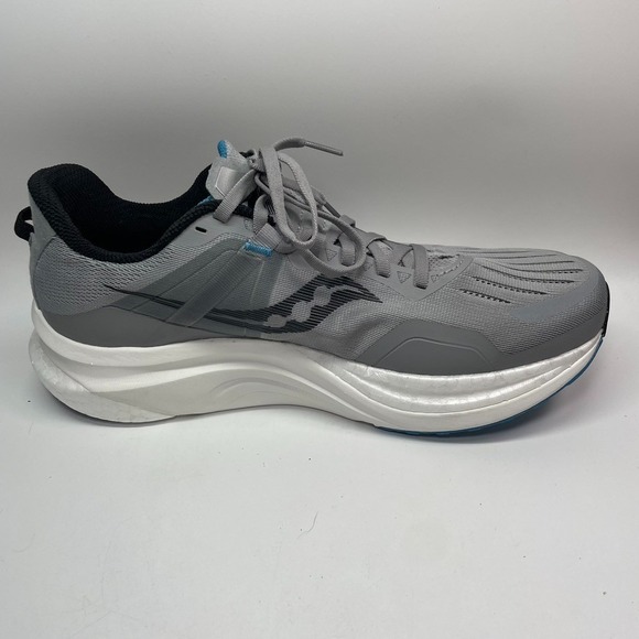 Saucony Tempus Mens 11.5 Shoes‎ Gray Blue Running Walking Sneaker Gym NO INSOLES - Picture 6 of 10